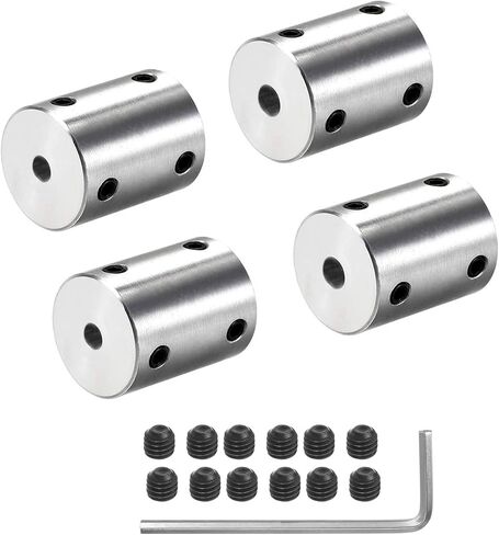 4Pcs 12mm to 12mm Rigid Motor Shaft Coupling Coupler Sleeve Coupling Adapter for 3D Printers RC Motor Accessories in Saudi Arabia