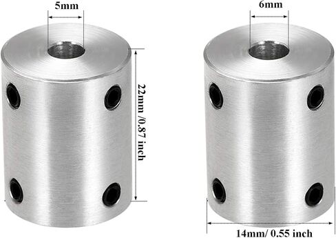 4Pcs 12mm to 12mm Rigid Motor Shaft Coupling Coupler Sleeve Coupling Adapter for 3D Printers RC Motor Accessories in Saudi Arabia
