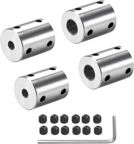 4Pcs 12mm to 12mm Rigid Motor Shaft Coupling Coupler Sleeve Coupling Adapter for 3D Printers RC Motor Accessories in Saudi Arabia