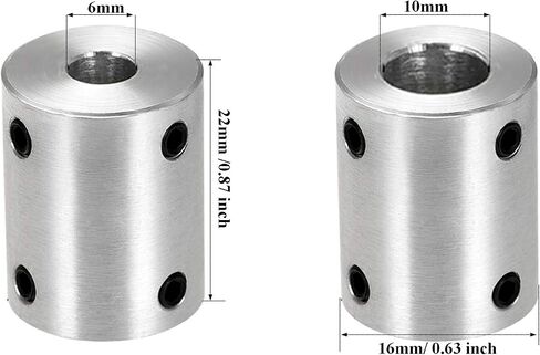 4Pcs 12mm to 12mm Rigid Motor Shaft Coupling Coupler Sleeve Coupling Adapter for 3D Printers RC Motor Accessories in Saudi Arabia