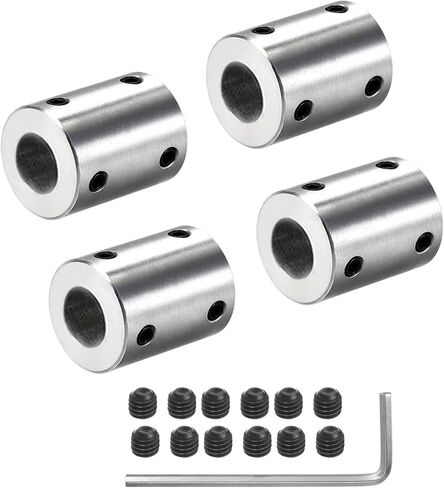 4Pcs 12mm to 12mm Rigid Motor Shaft Coupling Coupler Sleeve Coupling Adapter for 3D Printers RC Motor Accessories in Saudi Arabia