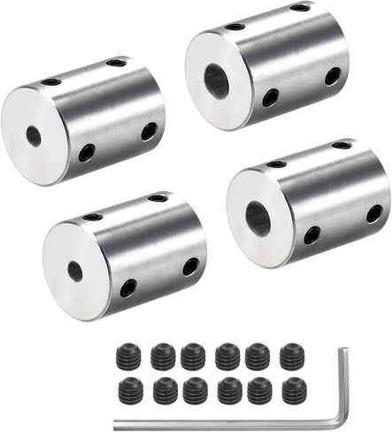 4Pcs 12mm to 12mm Rigid Motor Shaft Coupling Coupler Sleeve Coupling Adapter for 3D Printers RC Motor Accessories in Saudi Arabia