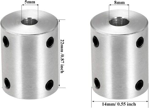 4Pcs 12mm to 12mm Rigid Motor Shaft Coupling Coupler Sleeve Coupling Adapter for 3D Printers RC Motor Accessories in Saudi Arabia