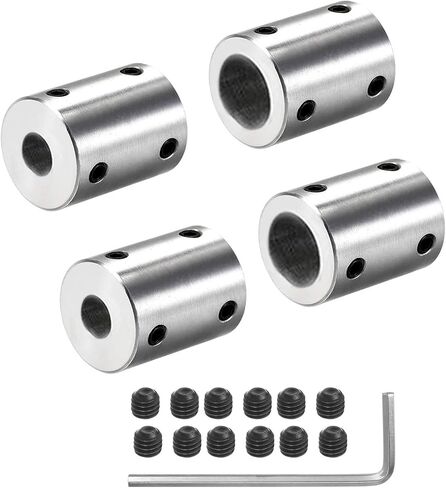 4Pcs 12mm to 12mm Rigid Motor Shaft Coupling Coupler Sleeve Coupling Adapter for 3D Printers RC Motor Accessories in Saudi Arabia