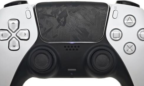 Touchpad Protector PS5 Dualsense/Edge Enhanced Texture Skin Compatible with PlayStation 5 Dualsense/Edge (Broken Diamonds - Black, PS5DualSense(2pcs)) in Saudi Arabia