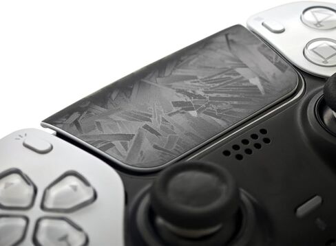 Touchpad Protector PS5 Dualsense/Edge Enhanced Texture Skin Compatible with PlayStation 5 Dualsense/Edge (Broken Diamonds - Black, PS5DualSense(2pcs)) in Saudi Arabia
