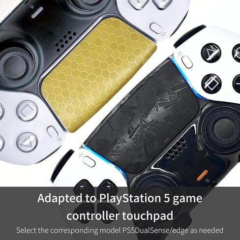 Touchpad Protector PS5 Dualsense/Edge Enhanced Texture Skin Compatible with PlayStation 5 Dualsense/Edge (Broken Diamonds - Black, PS5DualSense(2pcs)) in Saudi Arabia