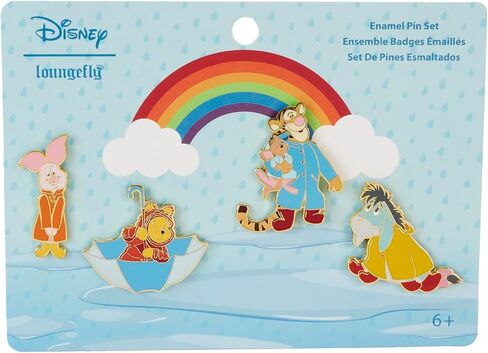LOUNGEFLY Disney Winnie The Pooh and Friends Rainy Day 4 PC PIN Set in Saudi Arabia