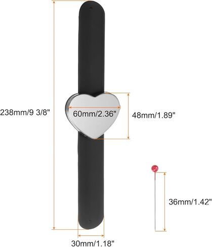 حامل دبوس مغناطيسي معصم على شكل قلب لخياطة المعصم وسادة من السيليكون مع 100 دبوس رأس بلاستيكي لخياطة اللحف، أسود in Kuwait