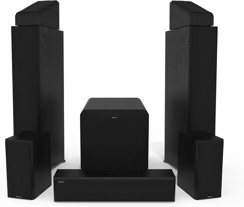 نظام Klipsch 5.1.2 الأبنوسي - الموديل RP-6000F II، RP-404C II، RP-500M II، RP-500SA II، RP-1200SW in Saudi Arabia