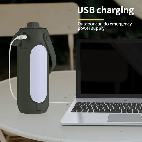 Rechargeable LED Camping Lantern - Portable and Bright with Adjustable Brightness, 10000mAh Long-Lasting Battery, and 360-Degree Illumination Black in Saudi Arabia