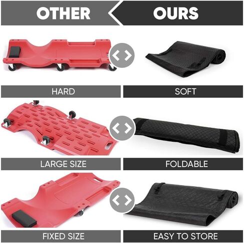 Automotive and Household Car Creeper Rolling Pad for Working on The Ground,Folding Moving Pad for Auto Repair and Maintenance in Kuwait