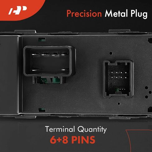 A-Premium - مفتاح نافذة رئيسي للطاقة من جانب السائق - متوافق مع مركبات Chevy، GMC - 2007-2017 - Silverado 1500، 2500HD، Sierra 1500، 2500HD، Traverse، HHR - استبدال 20945129، 25789692، 25951963 in Saudi Arabia