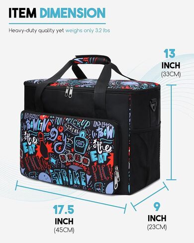 2 حقيبة بولينج للكرة قابلة للتحويل، أكياس كرات بولينج مزدوجة لمستلزمات البولينج، حقيبة إكسسوارات البولينج مع حقيبة أحذية، حامل الكرة، حقيبة حمل لمعدات البولينج، هدايا البولينج للنساء in Kuwait