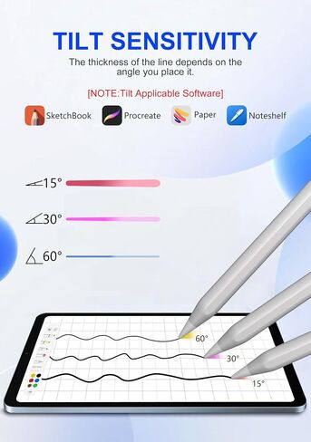 Stylus Pen for iPad, Fast Charge Apple iPad 10th Generation Pencil with Palm Rejection, Tilt Sensitive, for iPad Pro 12.9"/11", iPad 6-10, iPad Air 3-5, iPad Mini 5/6 in Saudi Arabia