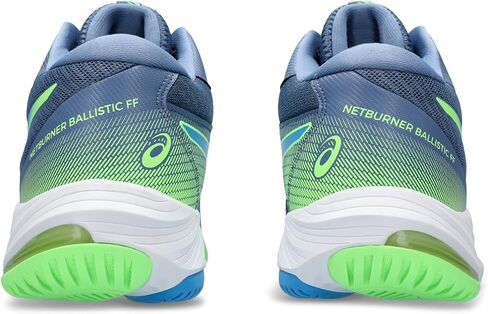 حذاء كرة طائرة للرجال من ASICS Netburner Ballistic FlyteFoam Mid Top 3، مقاس 12.5، أزرق داكن/Waterscape in Saudi Arabia