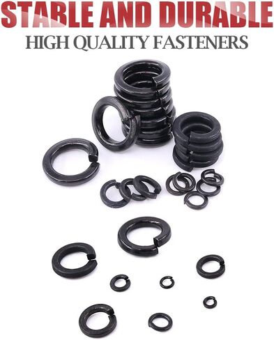 Hilitchi 410-Pcs [8-Size] 304 Stainless Steel Spring Lock Washer Assortment Set - Size Included: M2 M2.5 M3 M4 M5 M6 M8 M10 in Saudi Arabia