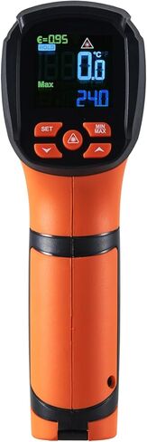 مقياس حرارة بالأشعة تحت الحمراء VEVOR، -40 درجة فهرنهايت ~ 2732 درجة فهرنهايت مسدس درجة حرارة ليزر مزدوج غير ملامس، مسدس درجة حرارة محمول بالأشعة تحت الحمراء وانبعاث قابل للتعديل لصهر المعادن/الطبخ/فرن البيتزا/المحرك (ليس للإنسان) in Kuwait