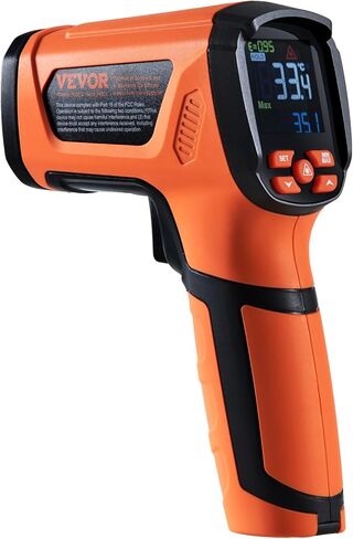 مقياس حرارة بالأشعة تحت الحمراء VEVOR، -40 درجة فهرنهايت ~ 2732 درجة فهرنهايت مسدس درجة حرارة ليزر مزدوج غير ملامس، مسدس درجة حرارة محمول بالأشعة تحت الحمراء وانبعاث قابل للتعديل لصهر المعادن/الطبخ/فرن البيتزا/المحرك (ليس للإنسان) in Kuwait
