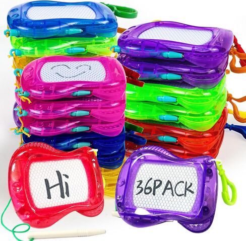 22 Pack Mini Magnetic Drawing Board(6 Colors), Kids Party Favors Backpack Keychain Doodle Drawing Boards, Erasable Sketch and Board Writing Pad for Boys Girls Classroom Supplies Goodie Bag Fillers in Kuwait