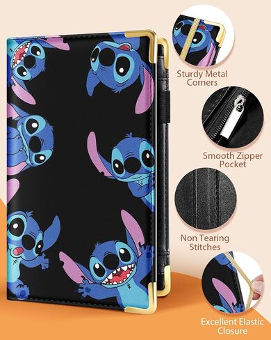 Akkya Server Book for Waitress Cute Serving Books with Zipper Pocket Accessories Cartoon Leather Server Check Book Restaurant Server Booklet Ticket Book Holder in Saudi Arabia