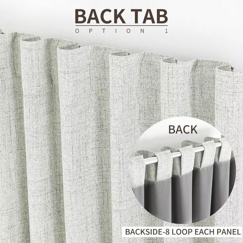 Joydeco 100٪ ستائر سوداء خارج 84 بوصة طويلة 2 لوحات Burg ستائر تعتيم طبيعية من الكتان لغرفة النوم وغرفة المعيشة ستارة داكنة حرارية معزولة بشريط خلفي جيب قضيب (37 × 84 بوصة، بيج فاتح) in Kuwait