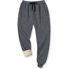 Unisex Kids Winter Fleece Sweatpants Sherpa Lined Warm Joggers Pants with Pockets 3-14 Years in Saudi Arabia