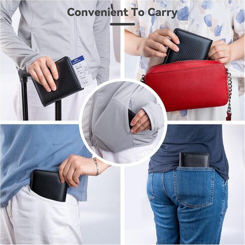 Passport and Vaccine Card Holder Combo, Carbon Fiber Passport Holder with Vaccine Card Slot, Travel Essentials Document Organizer Cover in Saudi Arabia