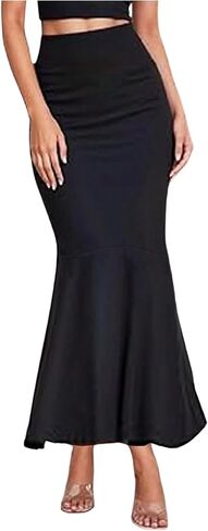GORGLITTER Women's Fishtail Long Skirt Casual Fitted High Waisted Bodycon Maxi Skirts Going Out Outfit in Saudi Arabia