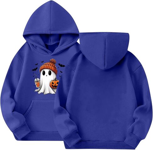 هوديي الهالوين للفتيات لطيف اليقطين من النوع الثقيل من النوع العادي سقوط السقوط طويل الأكمام الطويلة in Kuwait