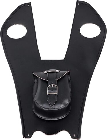 PU Leather Gas Tank Bag Cover Pad Bib مع حقيبة لوحة خزان الوقود من Harley Fatboy Heritage Springer Flsts flstn Black in Kuwait