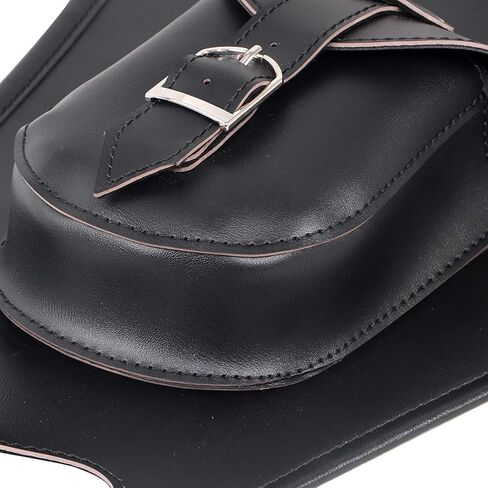 PU Leather Gas Tank Bag Cover Pad Bib مع حقيبة لوحة خزان الوقود من Harley Fatboy Heritage Springer Flsts flstn Black in Kuwait