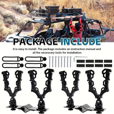 رف مسدس واحد مزدوج لـ ATV UTV ، حامل ATV Gun Universal لصيد بندقية ، القوس ، المجرفة ، الفأس ، متوافق مع عربة الجولف ، دراجة الصيد ، سكوتر التنقل in Saudi Arabia