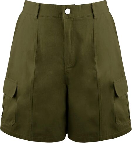Kisswow Utility Cargo Shorts Women Summer Casual Bermuda Shorts for Women Trendy 6 Pockets Elastic Waist in Saudi Arabia