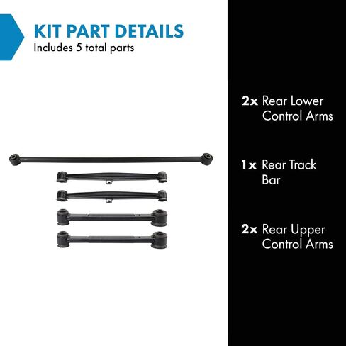 TRQ Rear Suspension Kit Control Arm Track Bar Compatible with 2013-2018 Ram 1500 in Saudi Arabia