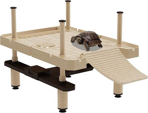 ATB-GIFT منصة تشمس السلحفاة الكبيرة، رصيف عائم لخزان السلحفاة، رصيف السلحفاة مع غلاف أخضر، الشبت الأخضر والمصاصة (الحجم: L) in Kuwait