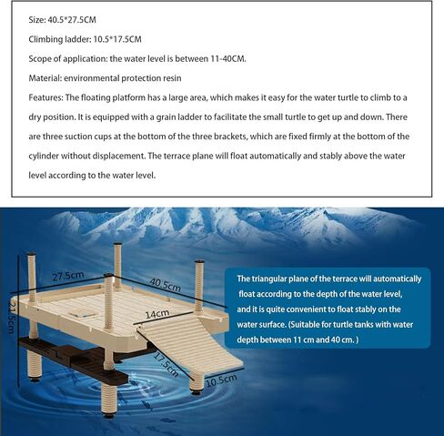 ATB-GIFT منصة تشمس السلحفاة الكبيرة، رصيف عائم لخزان السلحفاة، رصيف السلحفاة مع غلاف أخضر، الشبت الأخضر والمصاصة (الحجم: L) in Kuwait