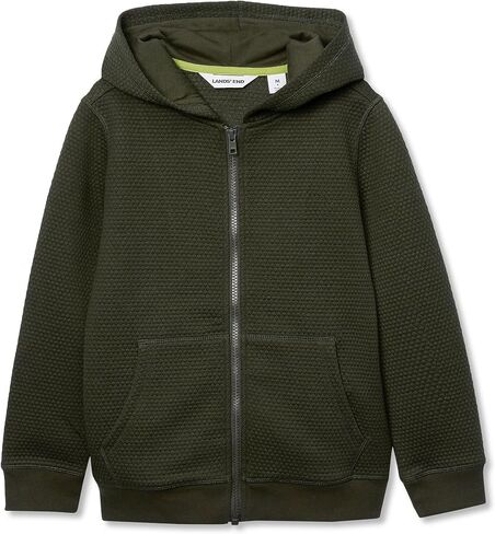 Lands' End Boys Texture Knit Zip Up Hoodie in Saudi Arabia