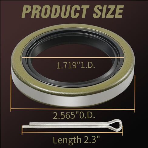 10pcs محور محور المحور أختام الشحوم ، 1.719'i.d x 2.565'o.d مع دبابيس كوتر 10pcs ، استبدل 3500 رطل. معظم 5 محاور العروة 84 مغزل in Saudi Arabia