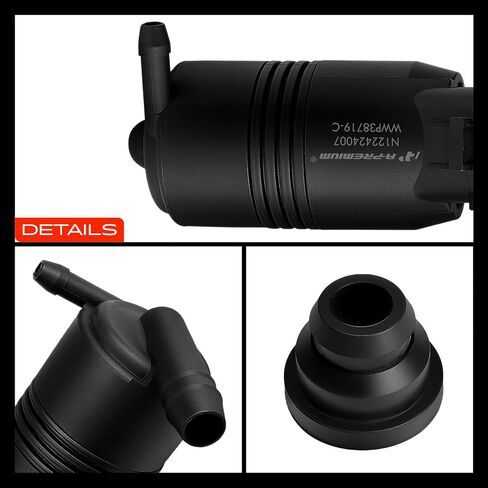 A-Premium Windshield Washer Pump Compatible with Toyota Camry 1995-2006, Corolla 1993-2002, Tacoma 1995-2004, Tundra 2000, Avalon 1995-2012 & Lexus ES300 & Geo Prizm & Chevrolet Prizm in Saudi Arabia