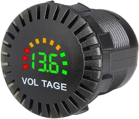Linkstyle Waterproof Battery Voltage Meter, LED Digital Display Gauge for 12V/24V Car Boat Motorcycle Truck RV in Saudi Arabia