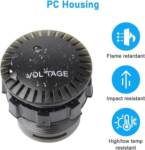 Linkstyle Waterproof Battery Voltage Meter, LED Digital Display Gauge for 12V/24V Car Boat Motorcycle Truck RV in Saudi Arabia
