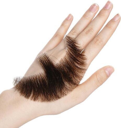 Ishua Hair Fake Beard for Men & Mustache – Realistic & Invisible Fake Facial Hair & Costume Facial Hair Great for Halloween in Saudi Arabia
