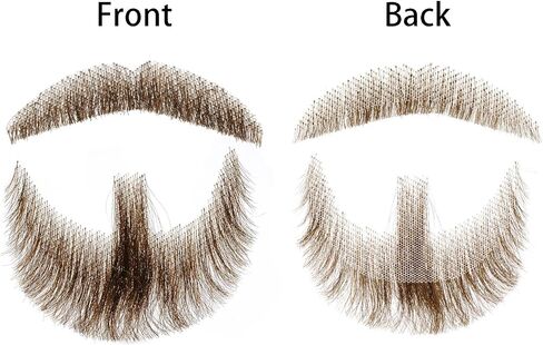 Ishua Hair Fake Beard for Men & Mustache – Realistic & Invisible Fake Facial Hair & Costume Facial Hair Great for Halloween in Saudi Arabia