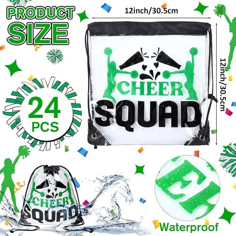 24 PCS CHEER CHEPREDSPACK BACKSPACK CLEAR PVC CHEERLEADER GAM VACS GAMS HISTER FOR Sports Team Team Women Women (Blue) in Saudi Arabia
