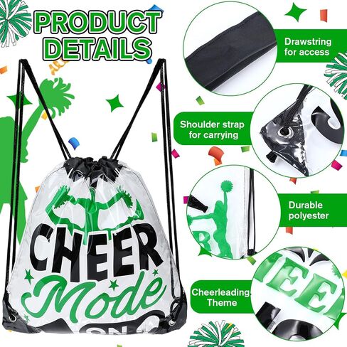 24 PCS CHEER CHEPREDSPACK BACKSPACK CLEAR PVC CHEERLEADER GAM VACS GAMS HISTER FOR Sports Team Team Women Women (Blue) in Saudi Arabia