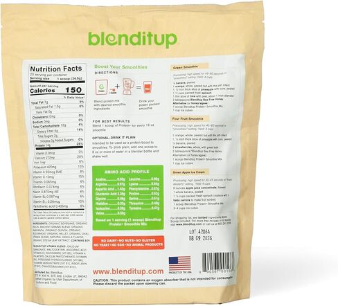 BlendItUp Super Greens & Reds | Potent Immune Support & Digestion | 30-Day Supply | Organic Vegan Greens | Helps Decrease Cortisol | Total Body Wellness | Enzyme Matrix for Optimal Absorption in Saudi Arabia
