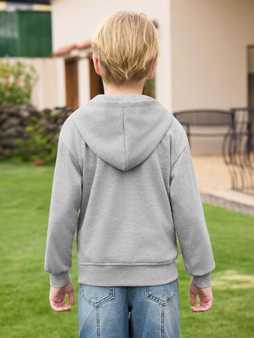 Haloumoning Boys Quarter Zip Hoodies Kids Long Sleeve Casual Pullover Sweatshirts Tops with Side Pockets 5-14 Years in Saudi Arabia