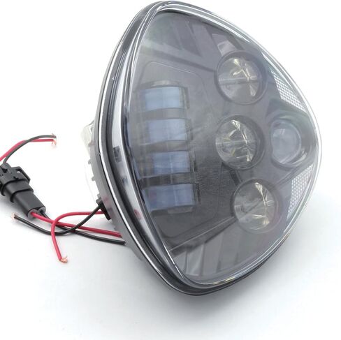مجموعة مصابيح الرأس LED IP-67 مصباح أمامي من الكروم متوافق مع دراجة نارية فيكتوري عبر الطرق الريفية جولة ماغنوم فيغاس هامر بوردووك كينغبين 2005-2018 in Saudi Arabia