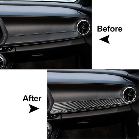 Chcury1 Co-pilot Passenger Panel Cover Trim Dashboard Decor ABS Carbon Fiber Car For Chevrolet Camaro 2017+ in Kuwait